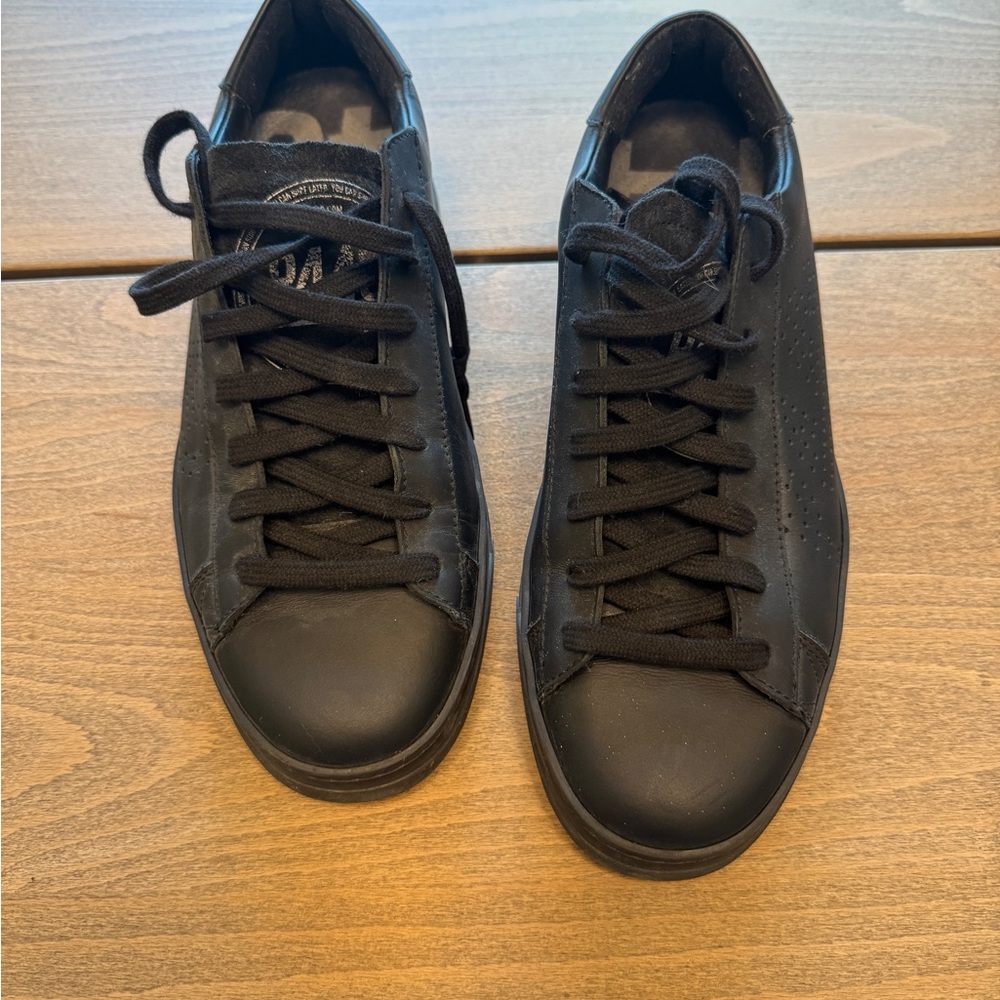 P448 Black Leather Women's Athletic Shoes